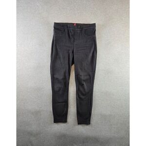 Spanx Jean-Ish Ankle Leggings Womens XL Black Plaid High Rise Pull On Pant